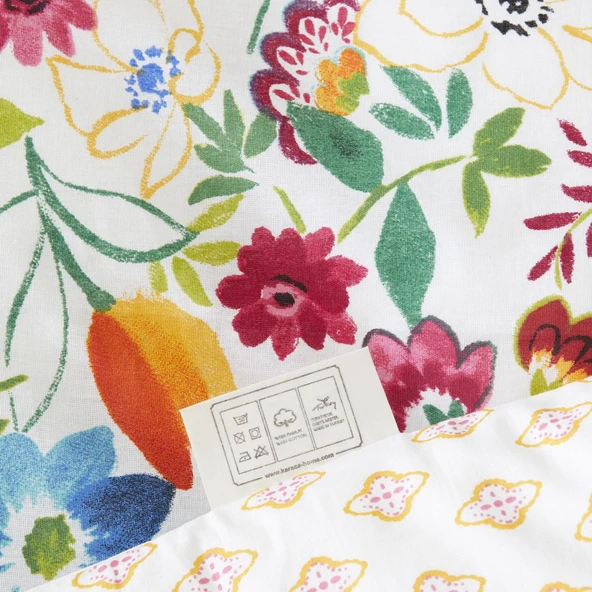 KARACA HOME PARLİN ÇİFT KİŞİLİK NEVRESİM TAKIMI FUŞYA - Resim 8