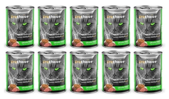 Pro Choice Selective Biftek Ve Cigerli Kiyilmis Yetiskin Kedi Konservesi 400 Gr*10 ADET ürün görseli