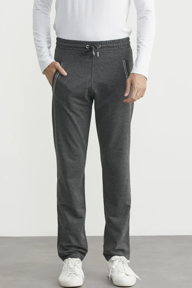 Boru Paça Rahat Kalıp Eşofman Altı - Antrasit - Resim 2