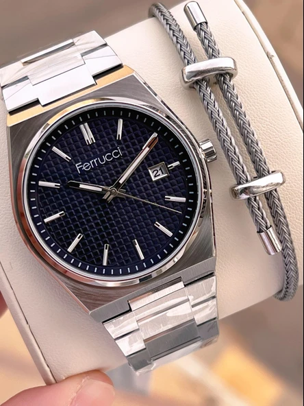 Ferrucci Nişan Ve Takım Elbiselere Özel Takvimli Kadran 2 Yıl Garantili Spor Erkek Kol Saati J3625.3 ürün görseli