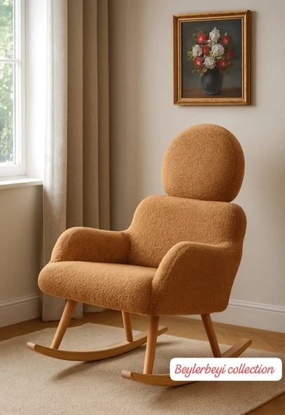 Sallanan koltuk kahverengi renk ürün görseli 1