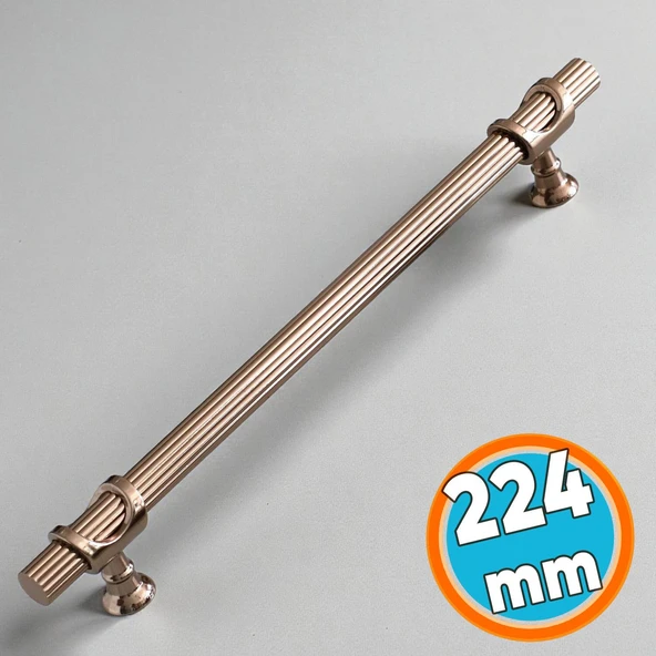 Mobilya Dolap Çekmece Kapak Mutfak Dolabı Kulpları Kulbu Kulpu Bronz Metal Kulp 224 mm-22.4 cm ürün görseli