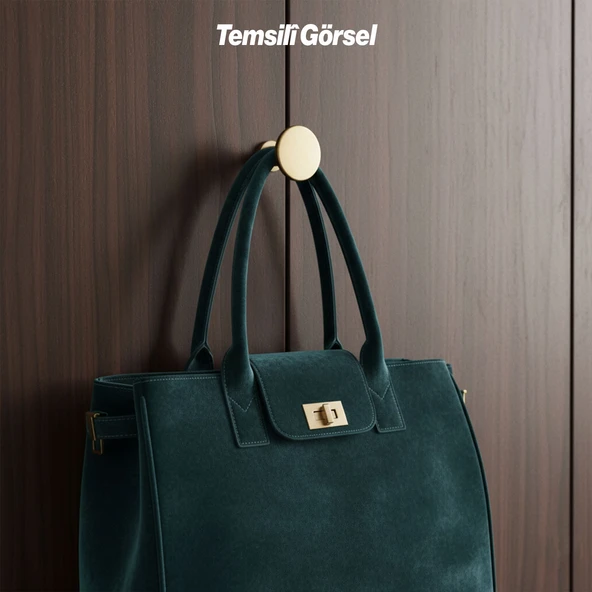 Alex Gold Altın Askı Askılık Duvar Vidalı Çanta Elbise Asma Portmanto Vestiyer Banyo Mutfak Askısı - Resim 8