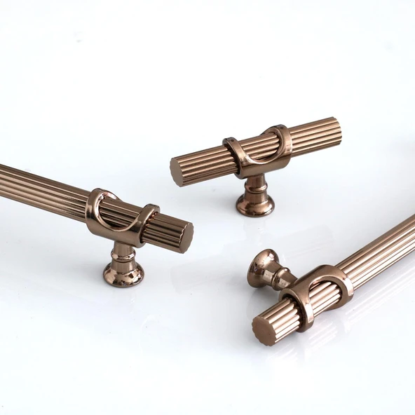 Mobilya Dolap Çekmece Kapak Mutfak Dolabı Kulpları Kulbu Kulpu Bronz Metal Kulp 224 mm-22.4 cm - Resim 4