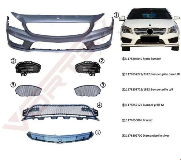 Mercedes On Tampon Set Amg Cla W117 13> - Vortex V2205634 - Resim 1