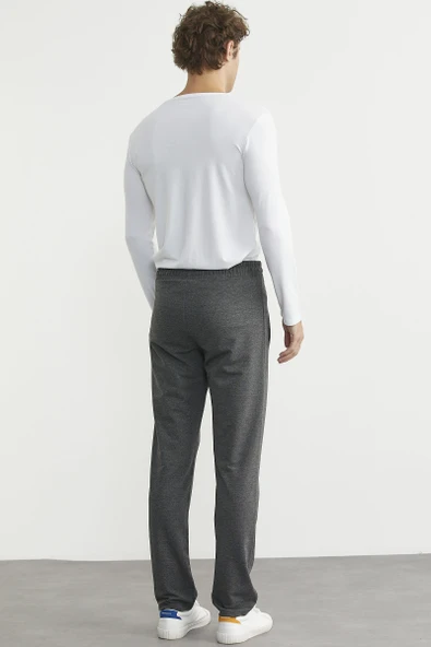 Boru Paça Rahat Kalıp Eşofman Altı - Antrasit - Resim 5