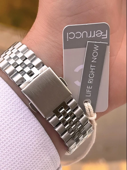 Ferrucci Nişan Ve Takım Elbiselere Özel Takvimli Kadran 2 Yıl Garantili Spor Erkek Kol Saati J3623.6 - Resim 5