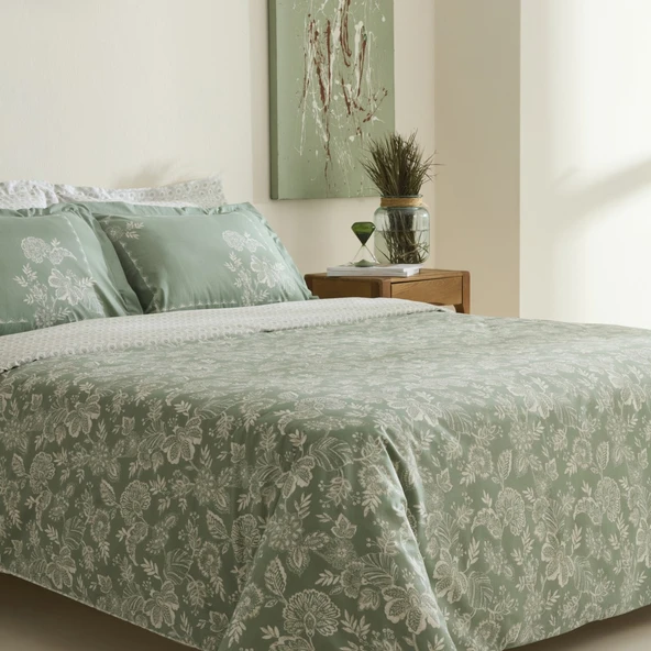 KARACA HOME HAVEN ÇİFT KİŞİLİK NEVRESİM TAKIMI MİNT - Resim 3