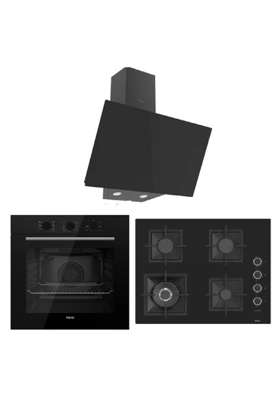 Ferre Flowart Serisi (QBL62CS SC405 D077) Ankastre Set ürün görseli