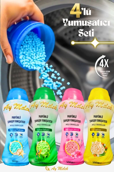 Çamaşır Parfümü Yumuşatıcı (4 Adet X 500gr) Granül Parçacıklı Çamaşır Yumuşatıcısı Seti ürün görseli