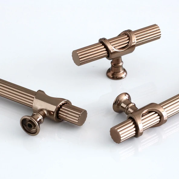 Mobilya Dolap Çekmece Kapak Mutfak Dolabı Kulpları Kulbu Kulpu Bronz Metal Kulp 224 mm-22.4 cm - Resim 5