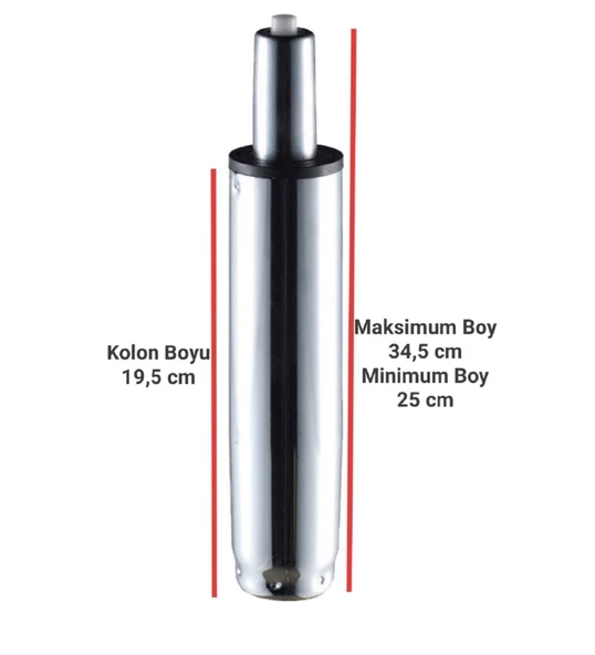 100'lük Krom Amortisör Ofis Koltuğu Yedek Parçası ürün görseli