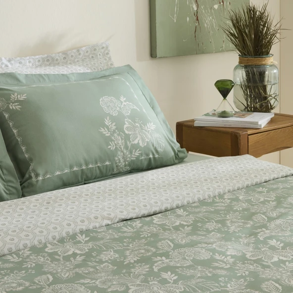 KARACA HOME HAVEN ÇİFT KİŞİLİK NEVRESİM TAKIMI MİNT - Resim 5