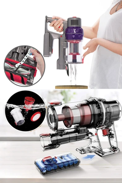 Kiwi Kvc-4040BLF Katlanabilir Şarjlı Bldc Motor Dik Süpürge - Resim 4