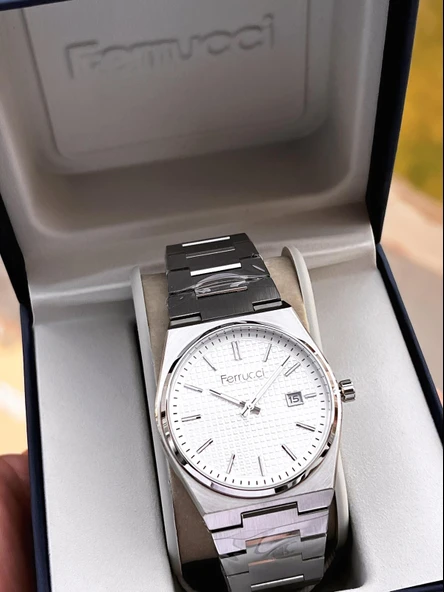 Ferrucci Nişan Ve Takım Elbiselere Özel Takvimli Kadran 2 Yıl Garantili Spor Erkek Kol Saati J3625.1 - Resim 5