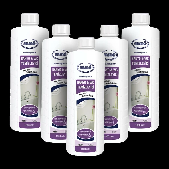 Ersağ Banyo Wc Temizleyici Antibakteriyel & Antifungal (5'li Paket) ürün görseli
