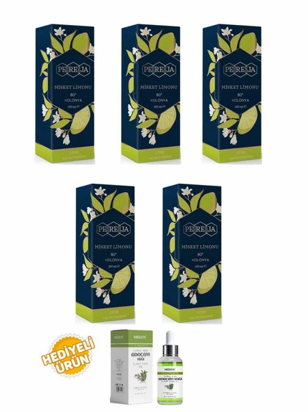 Pereja Misket Limonu Kolonya 250 ml Cam Şişe 5 Li Set ürün görseli 1