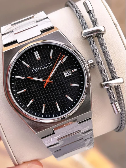 Ferrucci Nişan Ve Takım Elbiselere Özel Takvimli Kadran 2 Yıl Garantili Spor Erkek Kol Saati J3625.4 ürün görseli