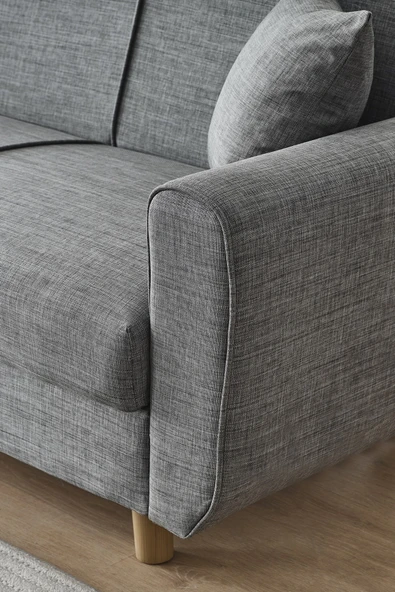 Flavia 3'lü Kanepe Salon, Oturma Odası Yataklı Bazalı Gri - Resim 3