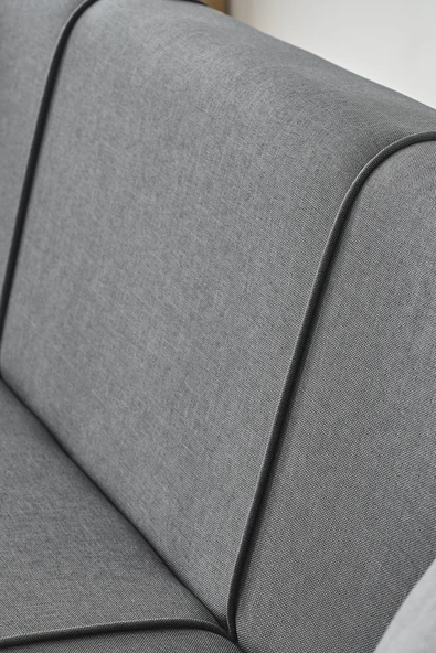 Flavia 3'lü Kanepe Salon, Oturma Odası Yataklı Bazalı Koyu Gri - Resim 5