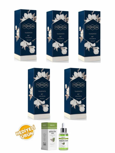 Pereja Yasemin Kolonya 250 ml Cam Şişe 5 Li Set ürün görseli 1