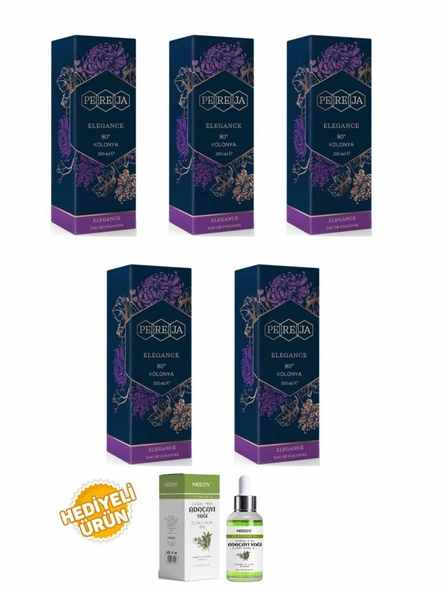 Pereja Elegance Kolonya 250 ml Cam Şişe 5 Li Set ürün görseli 1
