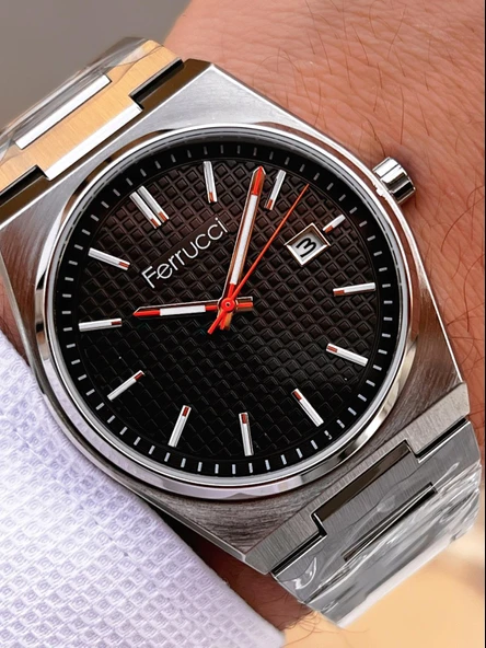 Ferrucci Nişan Ve Takım Elbiselere Özel Takvimli Kadran 2 Yıl Garantili Spor Erkek Kol Saati J3625.4 - Resim 2