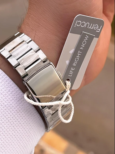 Ferrucci Nişan Ve Takım Elbiselere Özel Takvimli Kadran 2 Yıl Garantili Spor Erkek Kol Saati J3625.2 - Resim 5