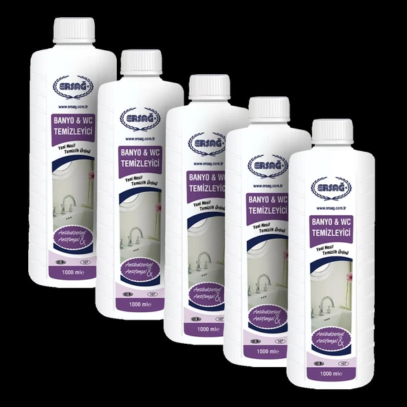 Ersağ Banyo Wc Temizleyici Antibakteriyel & Antifungal (5'li Paket) - Resim 2