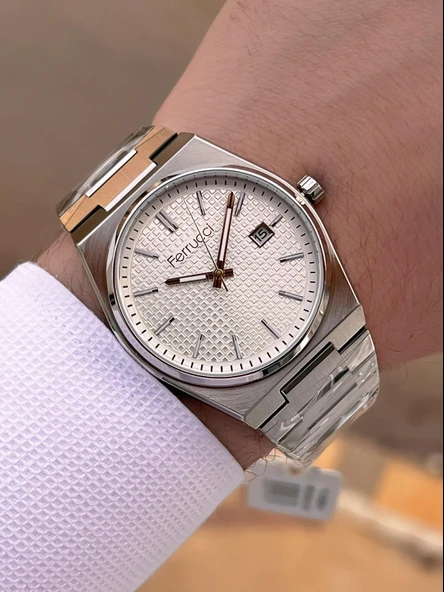 Ferrucci Nişan Ve Takım Elbiselere Özel Takvimli Kadran 2 Yıl Garantili Spor Erkek Kol Saati J3625.1 - Resim 3