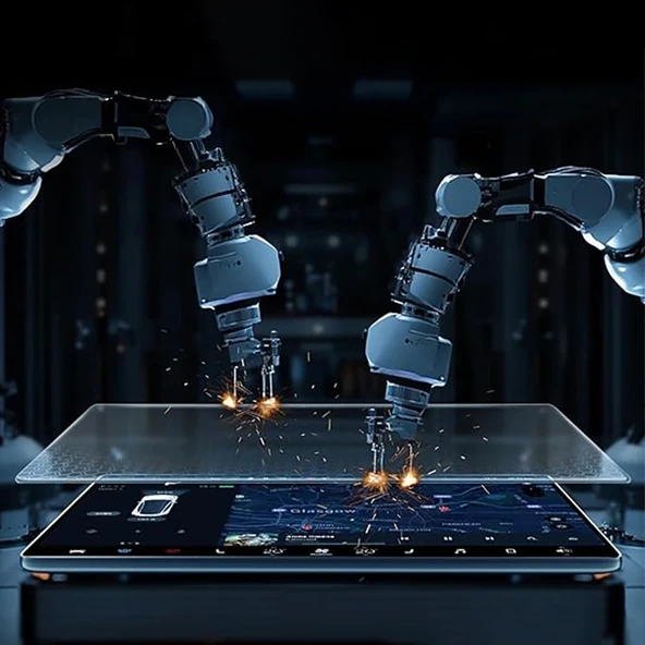 Tesla Yeni Model Y 2in1 Araç Multimedya Ekran Koruyucu Uygulama Aparatlı Premium Temperli Cam Ekran Koruyucu - Resim 4