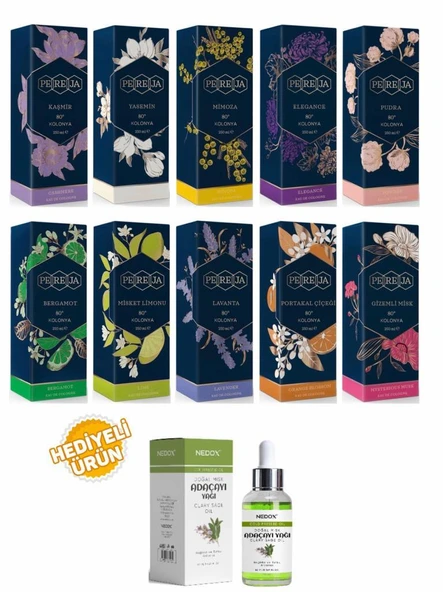 Pereja Kolonya 250 ml Cam Şişe 10 Lu Set ürün görseli