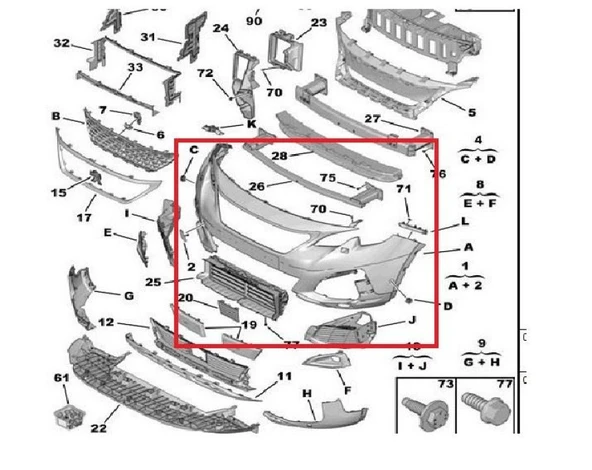 Psa On Tampon Beyaz Boyalı P3008 16> - Vortex V2808375 ürün görseli