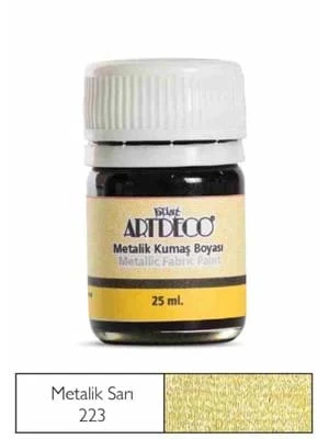 Artdeco 25 Ml Metalik Kumaş Boyası Sarı 11a-223 ürün görseli 1