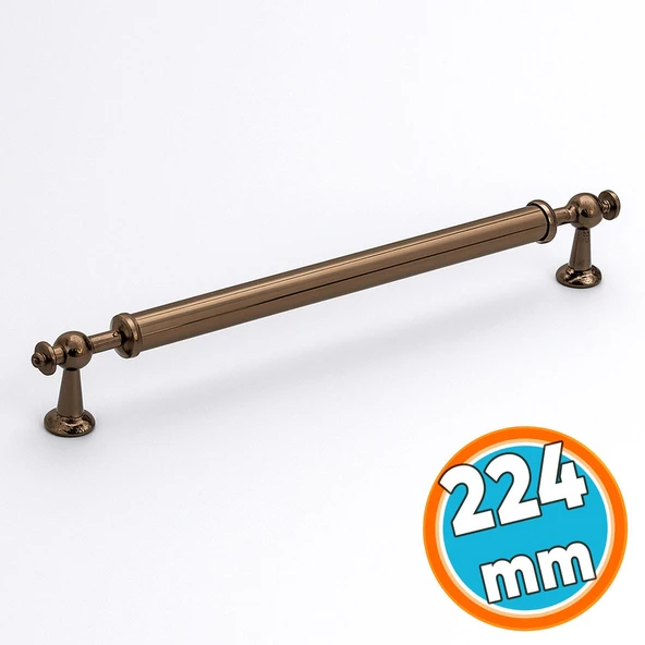 Metal Kulp Mobilya Çekmece Mutfak Dolabı Dolap Kulpları Kulpu Kulpları Düz Model 224 mm Bronz ürün görseli