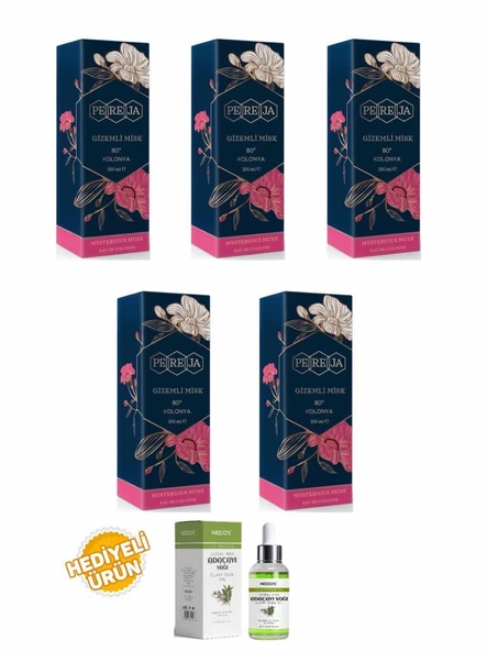 Pereja Gizemli Misk Kolonya 250 ml Cam Şişe 5 Li Set ürün görseli
