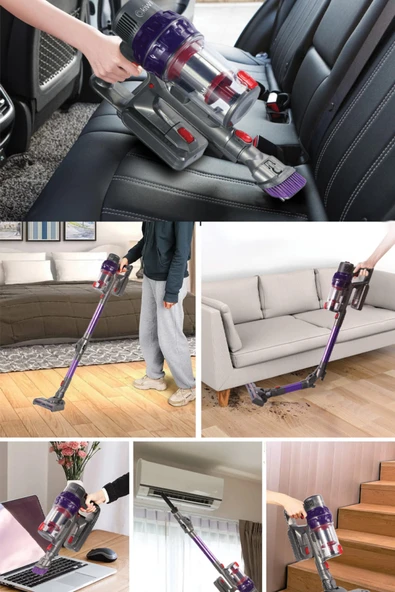 Kiwi Kvc-4040BLF Katlanabilir Şarjlı Bldc Motor Dik Süpürge - Resim 5