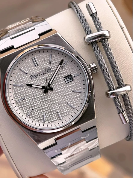 Ferrucci Nişan Ve Takım Elbiselere Özel Takvimli Kadran 2 Yıl Garantili Spor Erkek Kol Saati J3625.1 ürün görseli