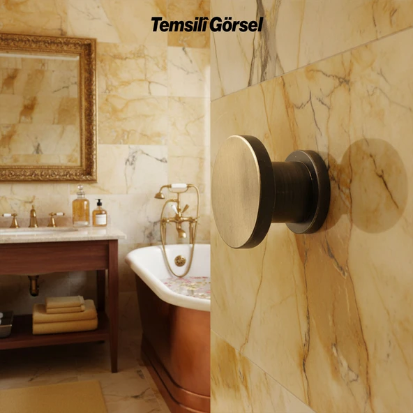 Alex Antik Askı Portmanto Vestiyer Banyo Mutfak Askısı Askılık Duvar Vidalı Çanta Elbise Asma Modern - Resim 6