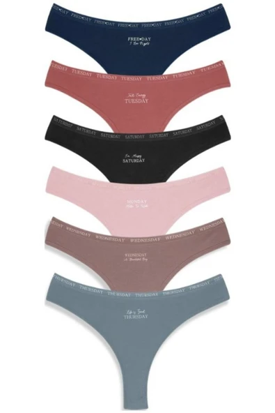 Vos Versa KozaBiat Kadın İç Giyim 7'li Brazılıan Karışık Renk - S, M, L VKB1008 ürün görseli