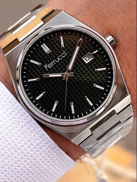 Ferrucci Nişan Ve Takım Elbiselere Özel Takvimli Kadran 2 Yıl Garantili Spor Erkek Kol Saati J3625.2 - Resim 2