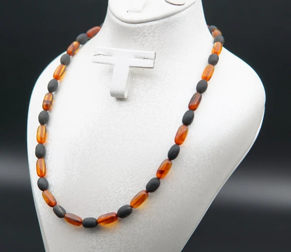 Oltu Taşı ve Kehribar Kolye sk000145 - Resim 3