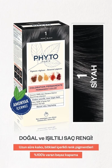 Phyto Phytocolor Bitkisel Saç Boyası ''1 Siyah'' - Resim 2