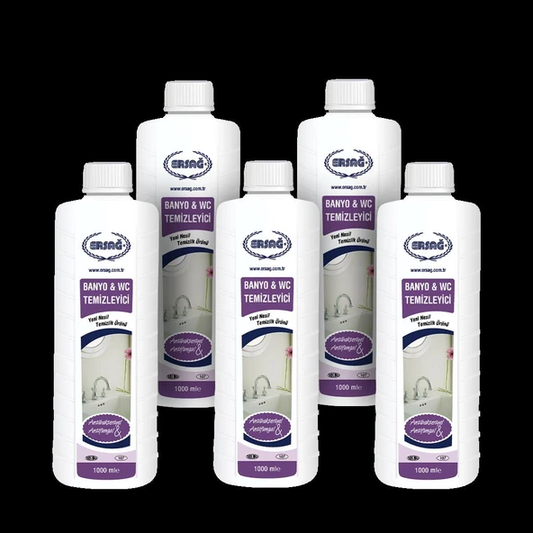 Ersağ Banyo Wc Temizleyici Antibakteriyel & Antifungal (5'li Paket) - Resim 3