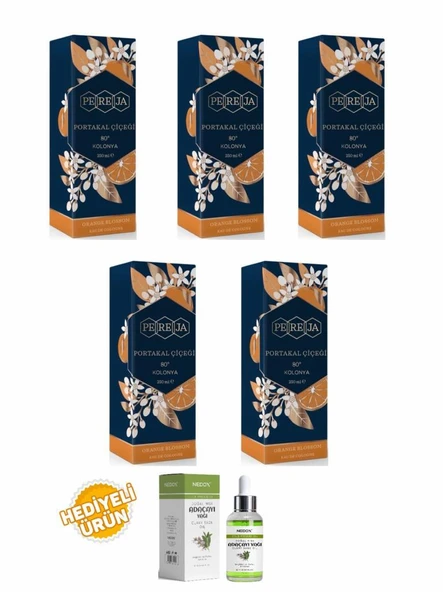 Pereja Portakal Çiçeği Kolonya 250 ml Cam Şişe 5 Li Set ürün görseli