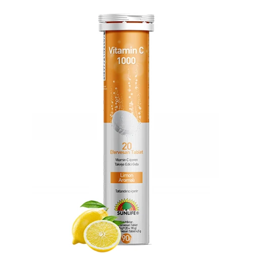 Sunlife Vitamin C 1000 mg 20 Efervesan Tablet ürün görseli 1