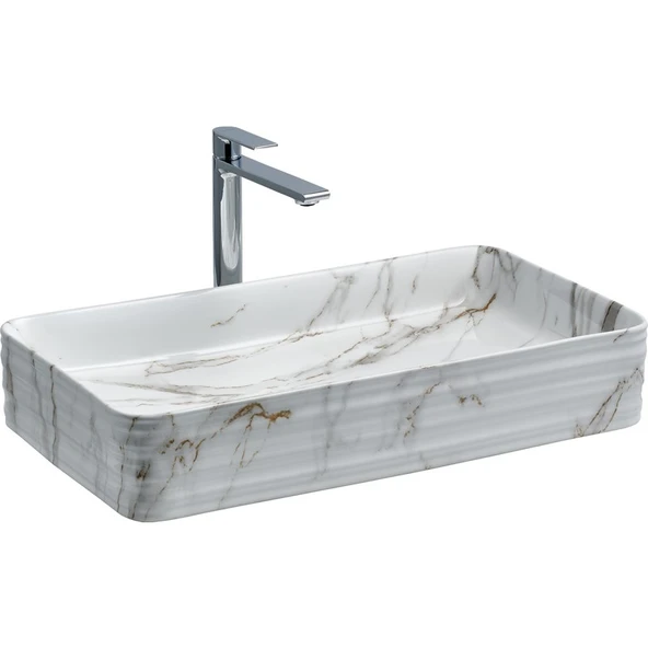 Lena E-2106M1 Tezgah Üstü Porselen Lavabo ürün görseli