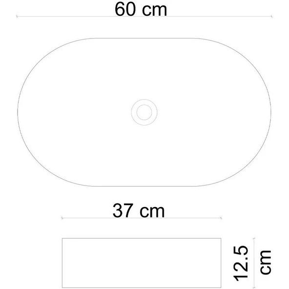 Lena E-W1202MS Tezgah Üstü Lavabo Mat Siyah - Resim 2