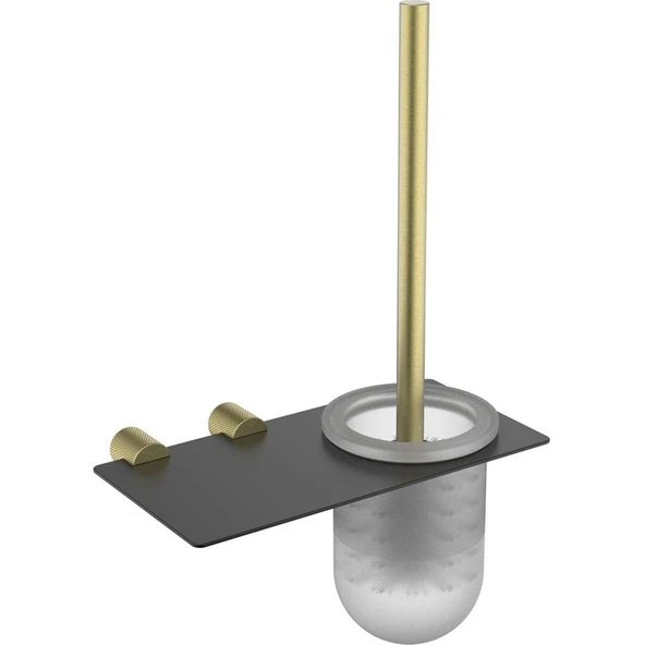 Fontana FY-90104 Mat Altın & Siyah Tuvalet Fırçası ürün görseli