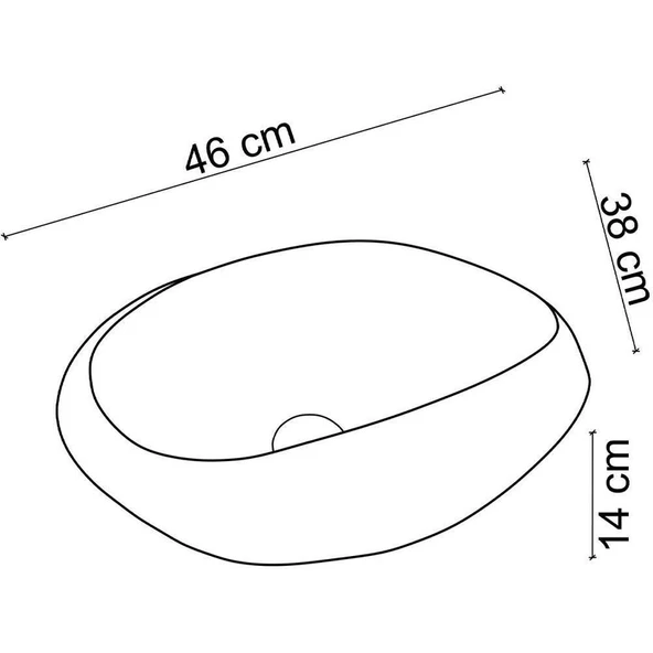 Lena Tezgah Üstü Lavabo (Beyaz) EY-4710 - Resim 3
